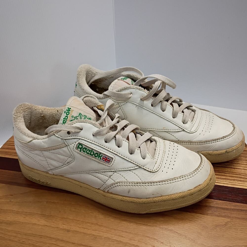 Vintage Reebok Classic White Shoes Size 7.5